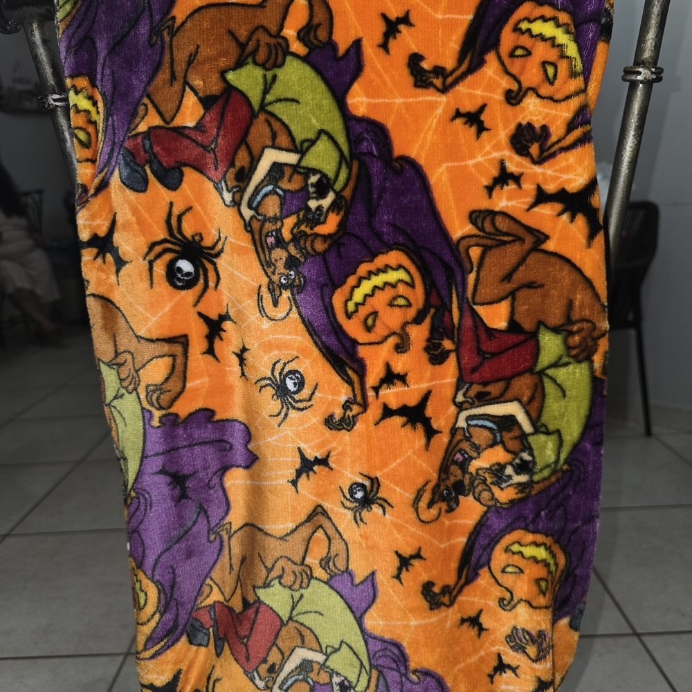 Halloween Cartoon Blanket - Orange and Purple